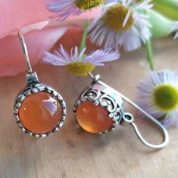 Серебряные серьги с сердоликом 01E3306SR