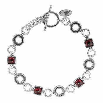 Серебряный браслет с гранатом 01B366GR