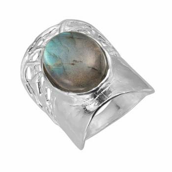 Серебряное кольцо с лабрадором 01R2347LB