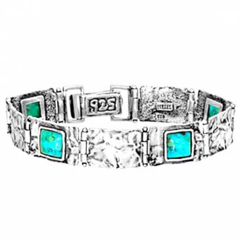 Серебряный браслет с бирюзой 01B801TQ