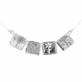 Серебряное колье 01N4427