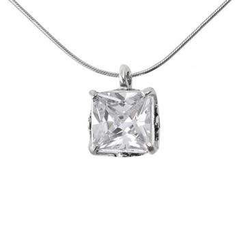 Серебряное колье с куб.цирконом 01N1144CZ