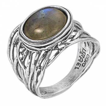 Серебряное кольцо с лабрадором 01R1668LB