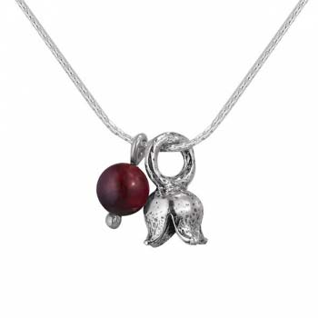 Серебряное колье с гранатом 01N1748GR