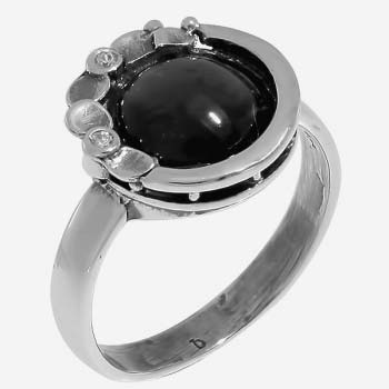 Серебряное кольцо с ониксом MVR1536ON