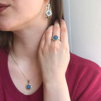 Серебряное кольцо с халцедоном и куб.цирконом MVR1536HL