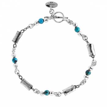 Серебряный браслет с бирюзой 01B970TQ