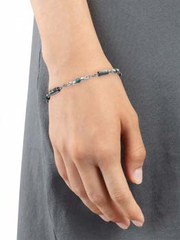 Серебряный браслет с бирюзой 01B970TQ