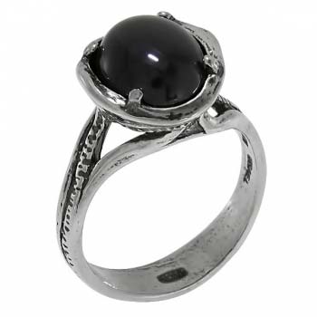 Серебряное кольцо с ониксом 01R1725ON