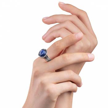 Серебряное кольцо с кианитом 01R2771KT