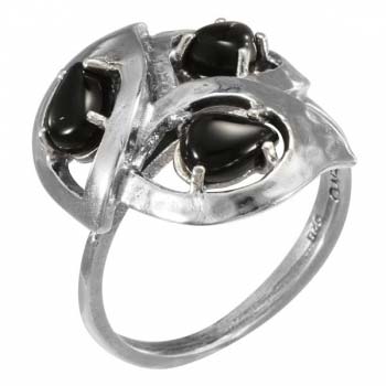 Серебряное кольцо с ониксом MVR1629ON