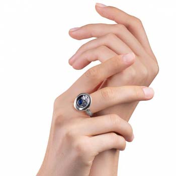 Серебряное кольцо с лазуритом MVR1595LZ