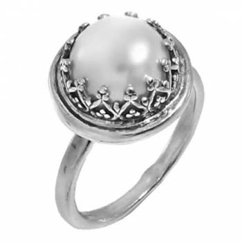Серебряное кольцо с жемчугом 01R944PL