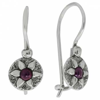 Серебряные серьги с гранатом 01E3337GR