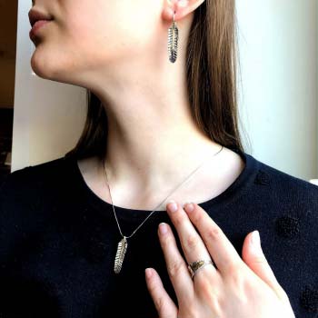 Серебряные серьги с куб.цирконом и золотом MVE1616GCZ