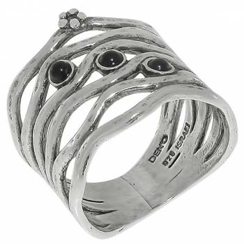 Серебряное кольцо с ониксом 01R1988ON