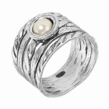 Серебряное кольцо с жемчугом 01R2185PL
