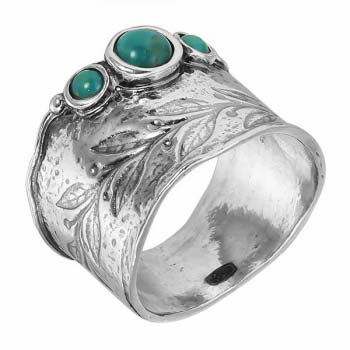 Серебряное кольцо с бирюзой 01R1231TQ