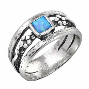 Серебряное кольцо с опалом иск. 01R662OP