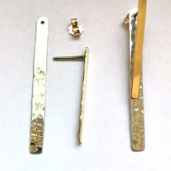 Серебряные серьги с золотом MVE1379G