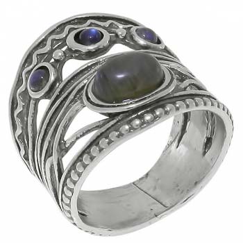 Серебряное кольцо с лабрадором 01R2655LB